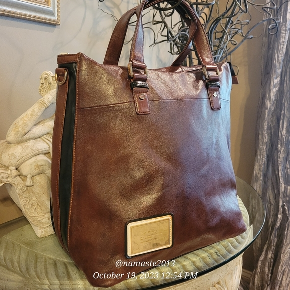 by Gwen Stefani Leather Side Stiped Tote Bag Luxury